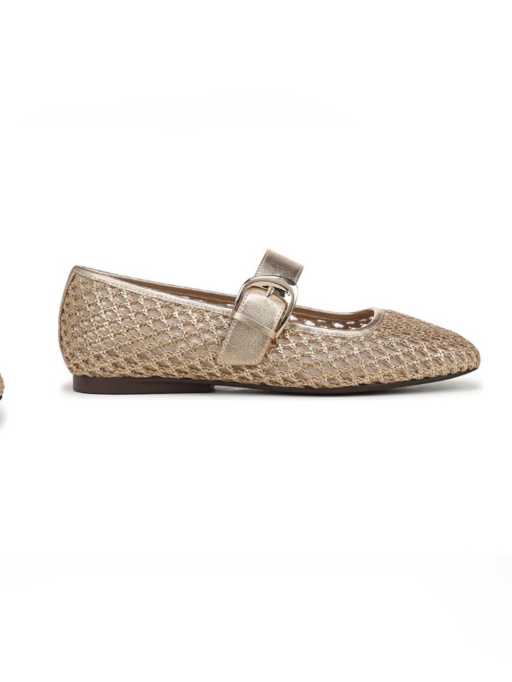 NWOT Naturalizer size 8 Wide Cosmic 4 Mary Jane in tan champagne gold woven.